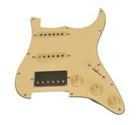 Set di battipenna per chitarra elettrica, multicolore, SSS, precablato, per chitarra Humbucker, 9K/9K/9K, precablato, per chitarra ST Style (bianco vintage)