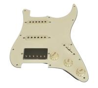 Set di battipenna per chitarra elettrica, multicolore, SSS, precablato, per chitarra Humbucker, 9K/9K/9K, precablato, per chitarra ST Style (giallo vintage)