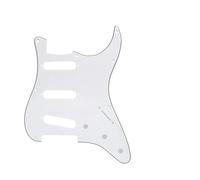 Set di battipenna per chitarra elettrica, set di battipenna SSS a 3 strati, bianco a 11 fori, piastra posteriore ST, copertura per pickup 2T1V, manopole convertitore, punta Whammy Bar per chitarra (50