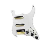 Set di battipenna per chitarra elettrica ST Guitar SSH-Coil Splitting Pickguard precablato due mini humbucker + un humbucker (9K/9K/15K) (WH con interruttore)
