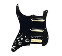 Set di battipenna per chitarra elettrica ST Guitar SSH-Coil Splitting Pickguard precablato due mini humbucker + un humbucker (9K/9K/15K) (BK con interruttore)