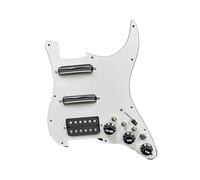 Set di battipenna per chitarra elettrica ST Guitar SSH-Coil Splitting Pickguard precablato due mini humbucker + un humbucker (9K/9K/15K) (interruttore WH nero)