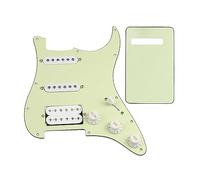 Set Di Battipenna Per Chitarra Precablato Caricato Alnico 5 SSH HSS + Piastra Posteriore Per Parti Di Chitarra Elettrica FD ST (Color : Green 3ply)