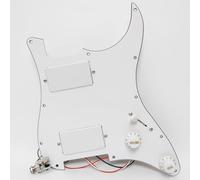 Set di battipenna precablato per chitarra Fender Strat, compatibile con sistema EMG Style Active Humbucker, pickup stile 81/85, cablaggio senza saldatura, pickup ad alto rendimento in ceramica e