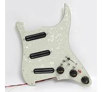 Set di battipenna precablato per chitarra Fender Stratocaster con 3 mini pickup Humbucker Dual Rail, interruttori a spirale, interruttore di miglioramento, pentole, parti di ricambio per chitarra