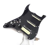 Set di battipenna precablato per chitarra SSH per mancini con interruttore di uccisione e divisione a bobina, Alnico 5 pickup Humbucker per Fender Stratocaster pezzi di ricambio (nero)