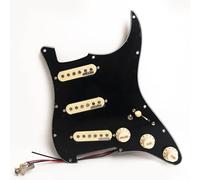 Set di battipenna precablato per chitarra SSS per Fender Stratocaster ST Style con Wilkinson Alnico 5 pickup single coil, piastra antigraffio SSS a 3 strati, kit di aggiornamento del cablaggio della