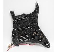 Set di battipenna precablato per Fender Stratocaster, ST, battipenna con spaccatura a bobina Humbucker e pickup single coil, accessori per chitarra Stratocaster USA/Messico (nero perlato)