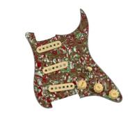 Set di battipenna SSS, precablato a 3 strati, con pickup Alnico 5, ricambio per chitarra ST, parti di chitarra elettrica (agata rossa)