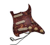 Set di battipenna SSS, precablato a 3 strati, con pickup Alnico 5, ricambio per chitarra ST, parti di chitarra elettrica (guscio di tartaruga rosso)