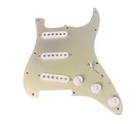 Set di battipenna SSS precablato a bobina singola, battipenna in lega di alluminio con interruttore a 5 vie precaricato con cablaggio adatto per chitarra ST Style (grigio chiaro)