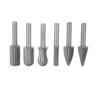Set di Bava Rotante, 6 Pezzi Acciaio ad Alta Velocità 6mm Manico Set di file raspa rotante per Alluminio e Ferro Hardware