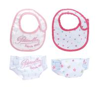 Set di bavaglini e pannolini per bambole 36-40 cm