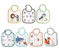 Set di Bavaglini Kiokids disegni di animali 7pz