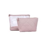 Set di beauty case trasparenti con piccole tasche, organizer da viaggio per articoli da toeletta, 2 stili con borse interne, portaoggetti per cosmetici da donna, PVC trasparente e pelle PU, portatile