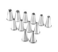 Set di beccucci a stella in acciaio INOX, dimensione beccuccio: XXL, diametro da 4 a 15 mm, altezza 50 mm, 12 pezzi