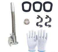 Set di beccucci per olio in metallo con beccuccio flessibile e filtro, ugello a tenuta stagna per taniche da 5-20 l, kit di utensili manuali argento per primer e trasferimento di liquidi