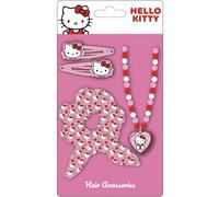 Set di bellezza accessori Hello Kitty | Kit per bambini con pinzette, scrunchie e collana | Accessori per capelli con design kawaii Sanrio