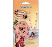 Set di bellezza accessori Moana | Kit per bambini con scrunchie, pinzette e collana | Accessori per capelli con personaggi di Vaiana 2