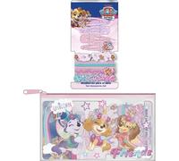 Set di bellezza accessori Paw Patrol | Kit per bambini con pinzette, giarrettiere, scrunchies e astuccio | Accessori per capelli con personaggi della Paw Patrol