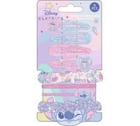Set di bellezza accessori Stitch Disney | Pinze per capelli e giarrettiere in tonalità pastello | Kit accessori per capelli per bambini con personaggio classico Disney