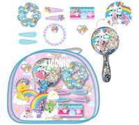 Set di bellezza beauty case accessori Care Bears - astuccio per bambini con specchio, elastici e clip e bracciale