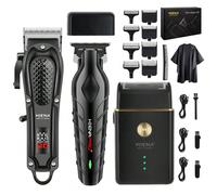 Set di bellezza da 3 pezzi per uomo HIENA, strumenti per la rifinitura della barba, strumenti elettrici per il taglio e lo styling dei capelli. Strumenti per la progettazione dello stile dei capelli, 