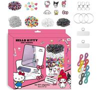 Set di bellezza fai da te Bag Clip Hello Kitty | Kit creativo con oltre 250 perline, ciondoli e accessori | Crea ciondoli con personaggi Sanrio