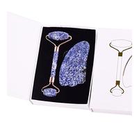 Set di bellezza Guasha for raschietto for guazzo, rullo for massaggio in giada, pietra di cristallo naturale, 1 rullo decorazioni per la casa(Color:Set B With Box)