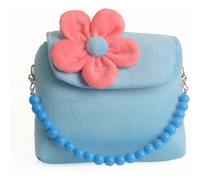 Set di bellezza per bambina con borsa a forma di fiore in peluche