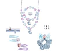 Set di bellezza per bambini di Frozen - Ideale per sorprendere i tuoi bambini 6 elastici - 1 elastico in tessuto, 4 fermagli per capelli, 2 collane, un anello e adesivi - Prodotto originale progettato