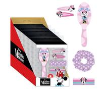 Set di bellezza per bambini di Minnie - Multicolore - Ideale per sorprendere i tuoi bambini - Include 1 elastico in tessuto, 4 elastici per capelli, spazzola e 2 fermagli per capelli - Prodotto