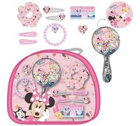 Set di bellezza per ragazze con accessori per capelli Minnie Mouse - Beauty case con specchio, elastici e forcine per bambini - Set completo per acconciature e giocare con design ufficiale Disney