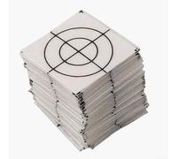 Set di bersagli riflettori, 50 pezzi, per stazioni totali argentate, bersagli riflettenti per rilevazioni e misurazioni di teodoliti (5 x 5 cm)