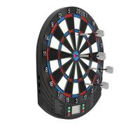 Set di bersaglio elettronico con 6 freccette e 24 teste per freccette, punteggio automatico, 18 giochi, 159 varianti, utilizzabile senza fili, montaggio a parete (blu)