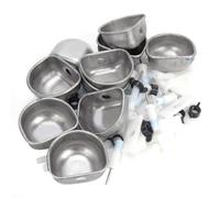 Set di bevitori di coniglio in acciaio inossidabile bere ciotola Accessori per alimentazione Marten Fox (Tre unità separate)