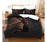 Set di biancheria da letto 3D basketball Jor-dan Silhouette, gioco di basket olimpico per bambini, adolescenti, copripiumino matrimoniale 200x200 arredamento per la camera da letto