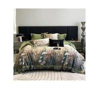 Set di biancheria da letto 4 pezzi Queen/King Size Luxury Floral Digital Printing Bedding Set Soft Cozy 1000TC Egyptian Cotton Comforter Cover Set Set di biancheria da letto e piumone(King 220X240cm 4
