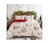 Set di biancheria da letto 4 pezzi Set copripiumino con decorazioni natalizie, 3 pezzi, copripiumino reversibile in morbida microfibra e 2 federe. Set di biancheria da letto e piumone(US Twin(172x218c
