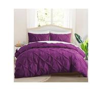 Set di biancheria da letto 4 pezzi Set copripiumino plissettato 2/3 pezzi, set di biancheria da letto in microfibra con pieghe, copripiumino con federa for cuscino Set di biancheria da letto e piumone