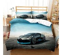 Set di biancheria da letto a tema supercar stampato in 3D, Rome Street Luxury Sports Car Club, Velocità, Ricchezza, Sogni e Passione, copripiumino singolo 140x200 copripiumino bambini