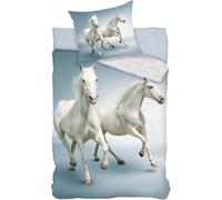 Set Di Biancheria Da Letto Cavallo Bianco 2 Pezzi 135x200 Cm (80x80 Cm)