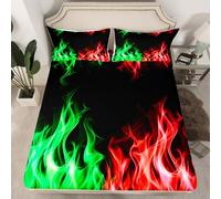 Set di biancheria da letto con angoli 3D per letto matrimoniale, 3 pezzi, per bambini, adolescenti, donne, decorazione per la stanza, lenzuolo moderno nero con tasca profonda, 2 federe