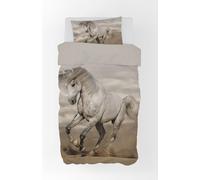 Set Di Biancheria Da Letto Con Cavallo 2 Pezzi 135x200 Cm (80x80 Cm)