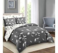 Set di biancheria da letto con copripiumino con motivo a piume (1 copripiumino e 2 federe), morbido e delicato sulla pelle, set di biancheria da letto adatto per tutte le stagioni 135*200,200*200,160*