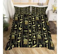 Set di biancheria da letto con copripiumino egiziano, per bambini e ragazzi, motivo piramide, cultura tribale, per letto matrimoniale, 2 pezzi