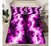 Set di biancheria da letto con lenzuolo con angoli, per letto matrimoniale, arte astratta, 3 pezzi, per bambini, adolescenti, donne, decorazione per la stanza, con paesaggi naturali, lenzuola moderne