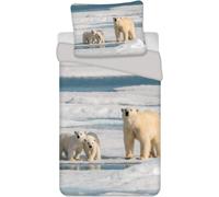 Set Di Biancheria Da Letto Con Orso Polare 135 X 200 Cm 100% Cotone