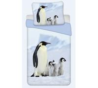 Set Di Biancheria Da Letto Con Pinguino 135 X 200 CM 80 X 80 CM 100% Cotone