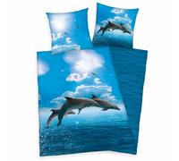 Set Di Biancheria Da Letto Delfino 2 Pezzi 135x200 Cm 100% Cotone